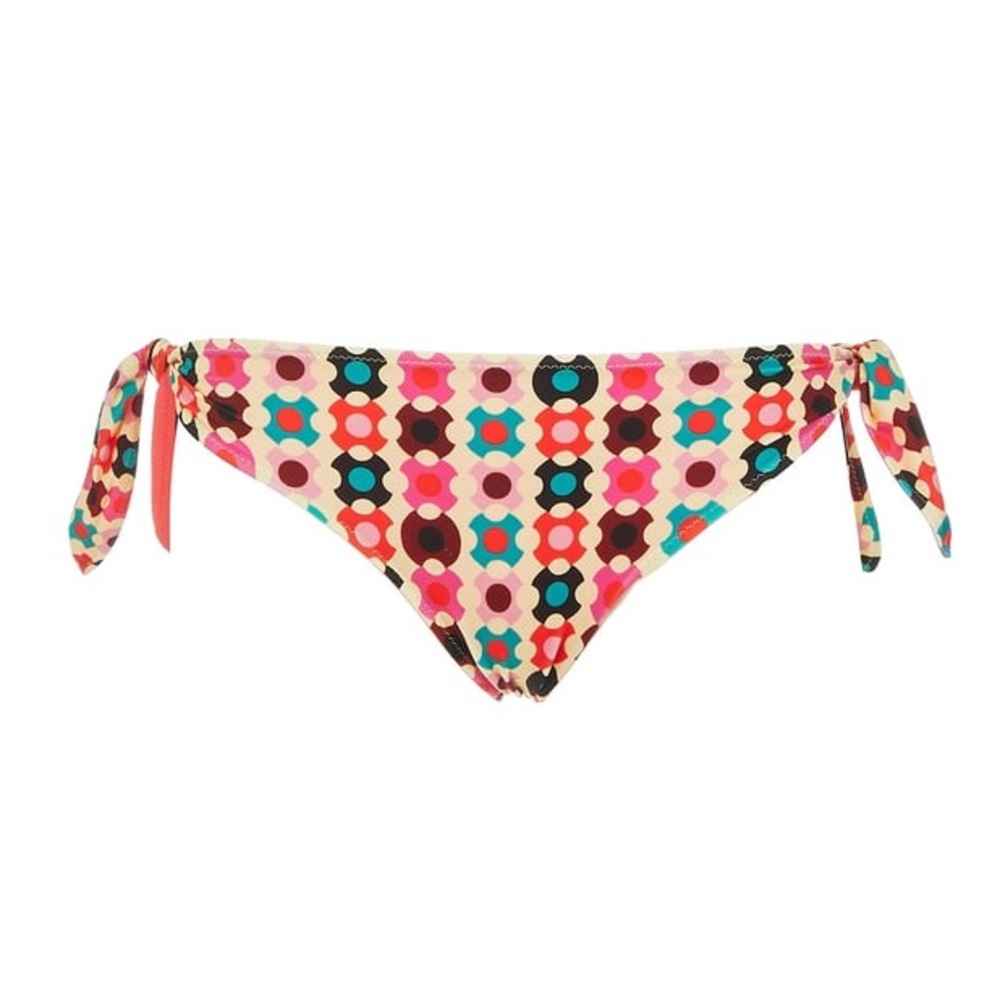 NWOT La DoubleJ Bow Lycra Brief Groovy Dot Giallo Size M